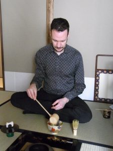Wouter at Japanese tea ceremony